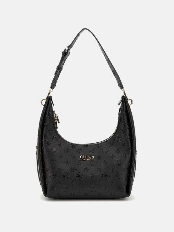 Guess Hobo Phoebe 4G black logo peony