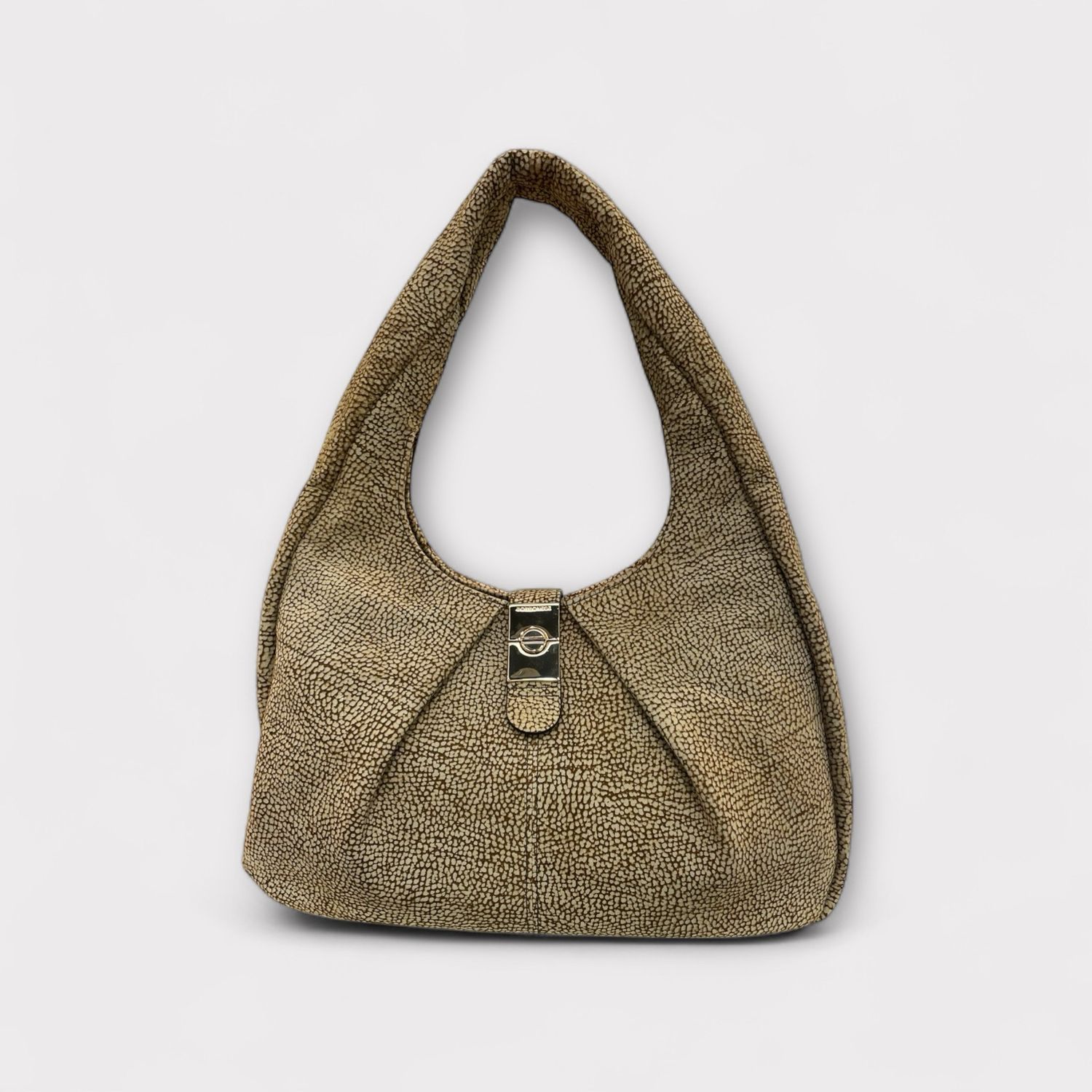 BORBONESE HOBO BAG MEDIUM Borsa a Spalla di Camoscio OP