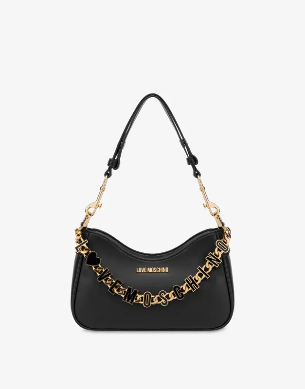 Hobo bag Love Moschino  in vitello Dangling nero Hobo bag Love Moschino  in vitello Dangling nero