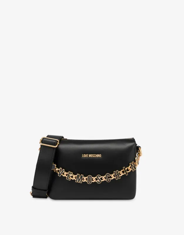 Borsa Love Moschino a tracolla in vitello Dangling Nero Borsa Love Moschino a tracolla in vitello Dangling Nero