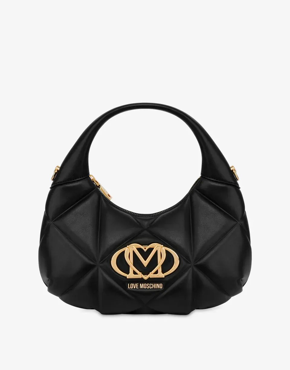 Hobo bag Love Moschino trapuntata Embossed nero Hobo bag Love Moschino trapuntata Embossed nero