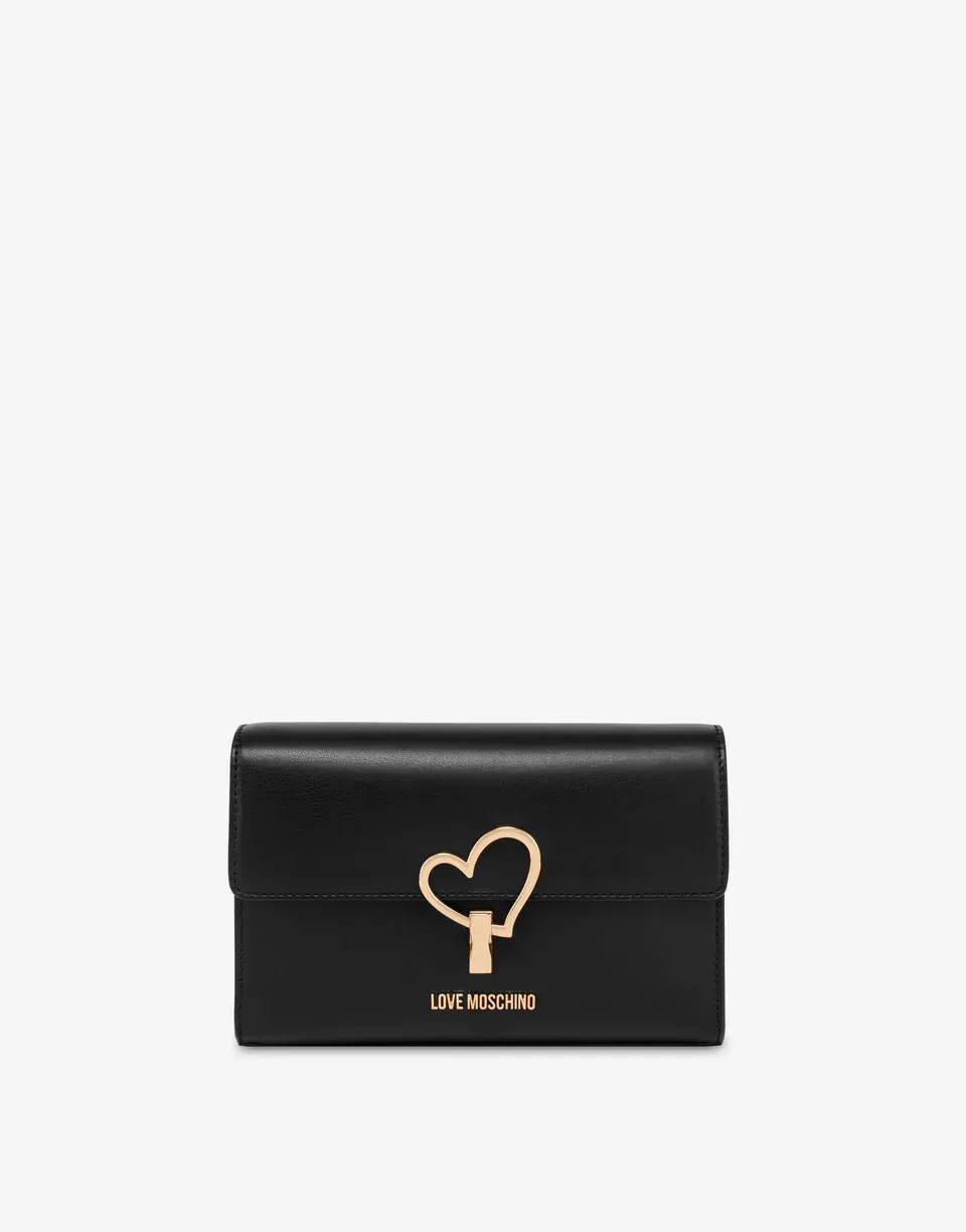Borsa a tracolla Love Moschino in tessuto morbido nero Borsa a tracolla Love Moschino in tessuto morbido nero