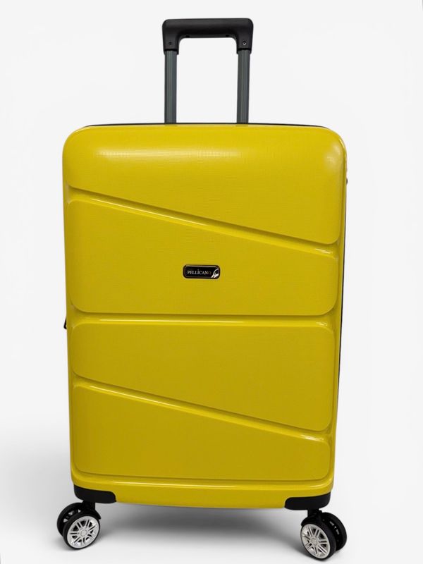New Pop Pellicano Trolley 4 ruote Ultra Flex Medio Giallo New Pop Pellicano Trolley 4 ruote Ultra Flex Medio Giallo