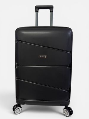 New Pop Pellicano Trolley 4 ruote Ultra Flex Medio Nero