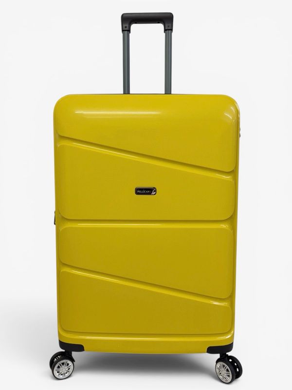 New Pop Pellicano Trolley 4 ruote Ultra Flex Grande Giallo New Pop Pellicano Trolley 4 ruote Ultra Flex Grande Giallo