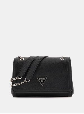 GUESS Tracolla noelle saffiano nero