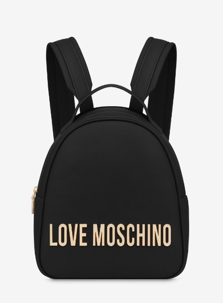 LOVE MOSCHINO ZAINO MAXI LETTERING NERO GOLD