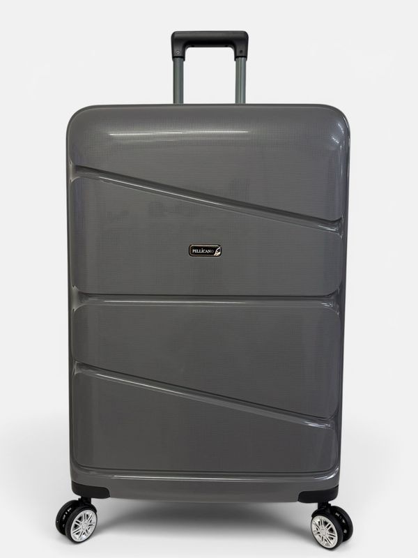 New Pop Pellicano Trolley 4 ruote Ultra Flex Grande Grigio New Pop Pellicano Trolley 4 ruote Ultra Flex Grande Grigio