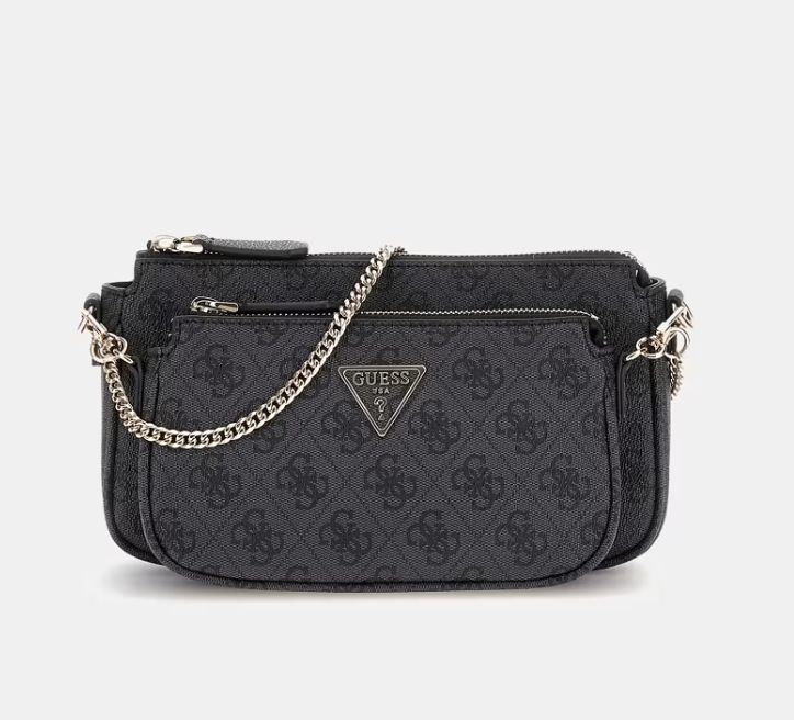 GUESS Mini tracolla Noelle 4G Coal logo GUESS Mini tracolla Noelle 4G Coal logo