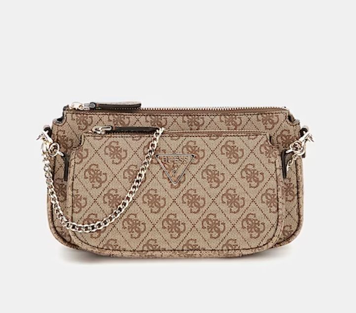 GUESS Mini tracolla Noelle 4G Latte logo GUESS Mini tracolla Noelle 4G Latte logo