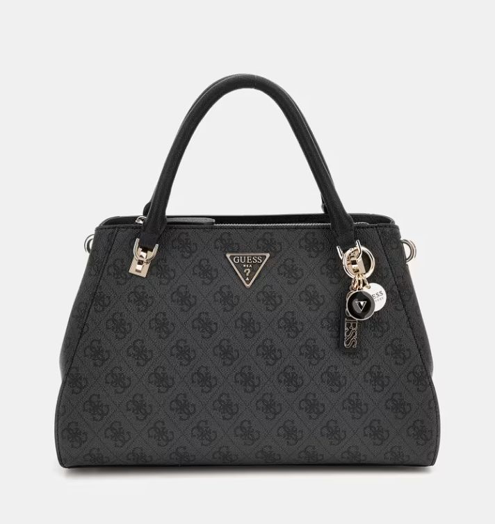 GUESS Borsa a mano Noelle 4G Coal logo