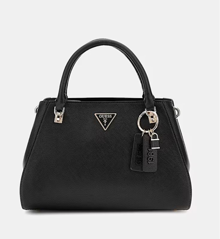 GUESS Borsa a mano Noelle saffiano nero