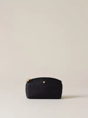 BORBONESE CLASSICA POUCH SMALLPORTATUTTO DI TESSUTO RICICLATO OP DARK BLACK