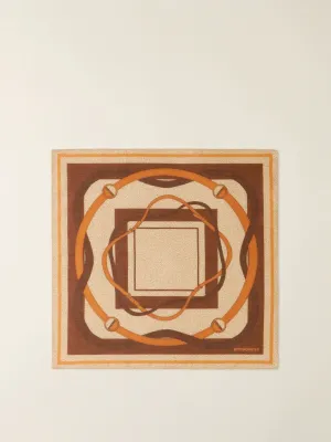 BORBONESE FOULARD 50 X 50 Sciarpa di Misto Seta SABBIA/TESTA MORO/TANGERINE BORBONESE FOULARD 50 X 50 Sciarpa di Misto Seta SABBIA/TESTA MORO/TANGERINE