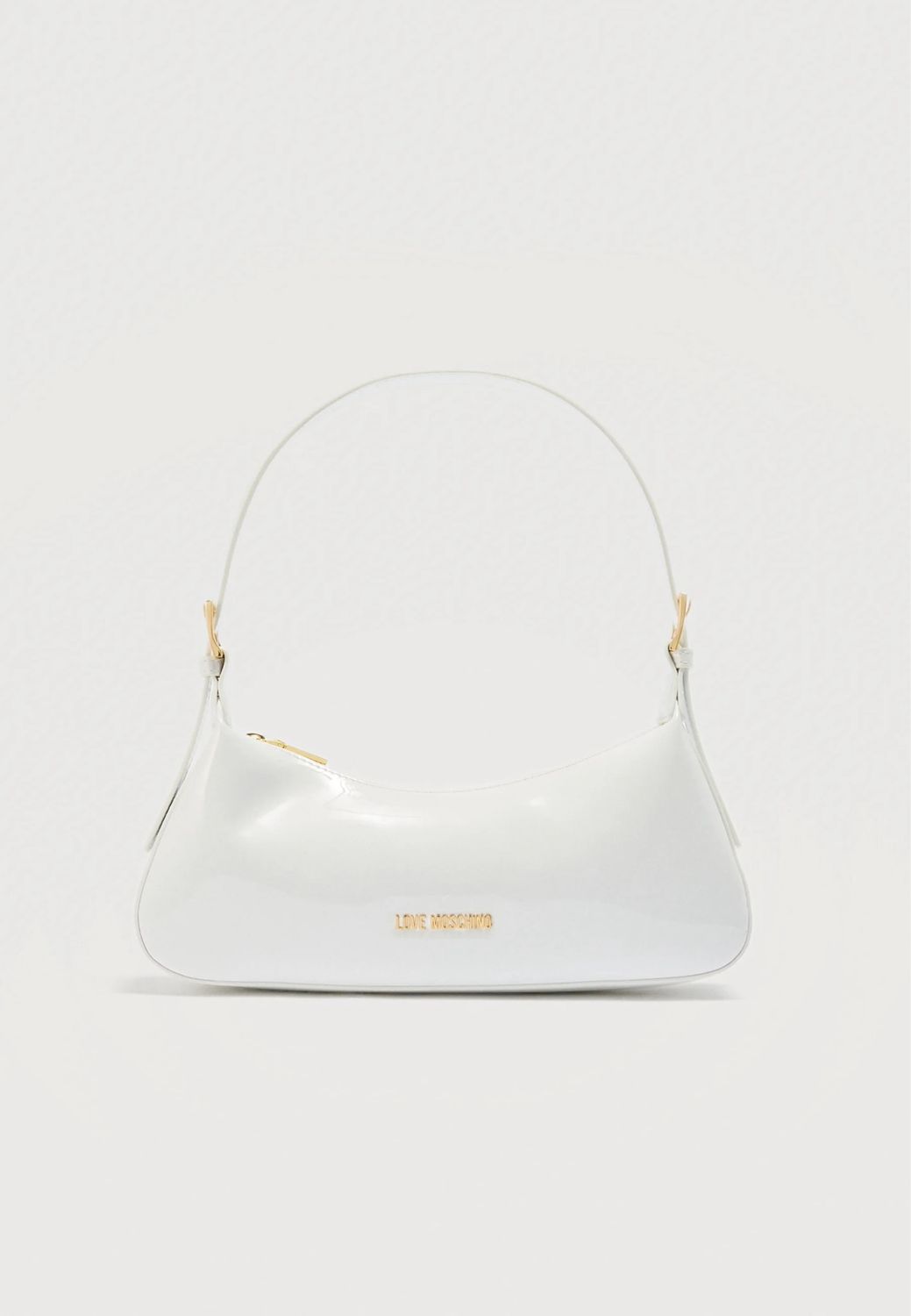 LOVE MOSCHINO Borsa a spalla in tessuto morbido Bianco