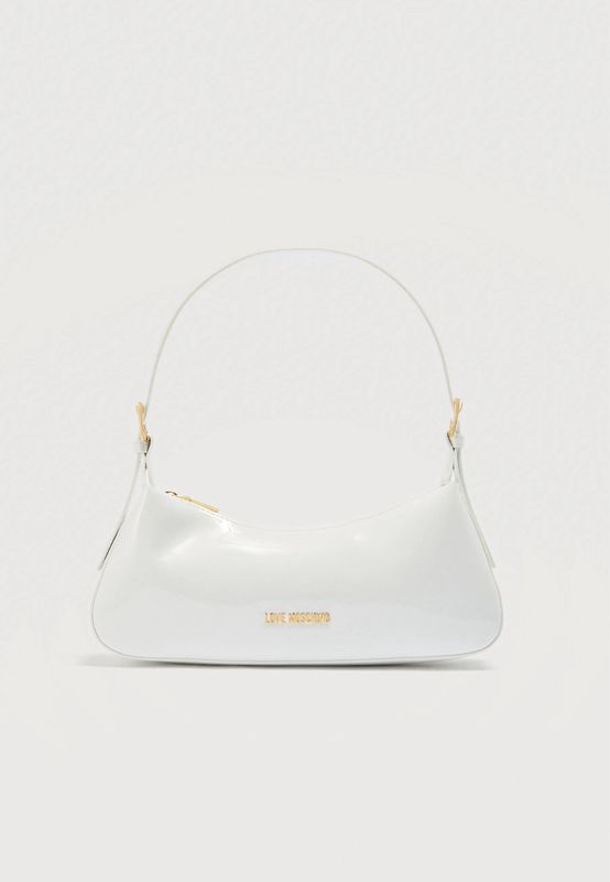 LOVE MOSCHINO Borsa a spalla in tessuto morbido Bianco