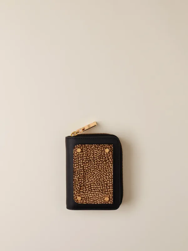 PORTAFOGLIO SMALL ZIP AROUND BORBONESE BLACK PORTAFOGLIO SMALL ZIP AROUND BORBONESE BLACK