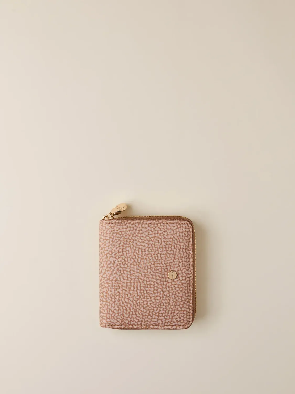 BORBONESE PORTAFOGLIO MEDIUM Zip Around di Tessuto Riciclato OP e Pelle MAUVE BORBONESE PORTAFOGLIO MEDIUM Zip Around di Tessuto Riciclato OP e Pelle MAUVE