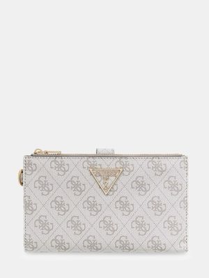 Guess Portafoglio Laurel 4G logo Dark Taupe
