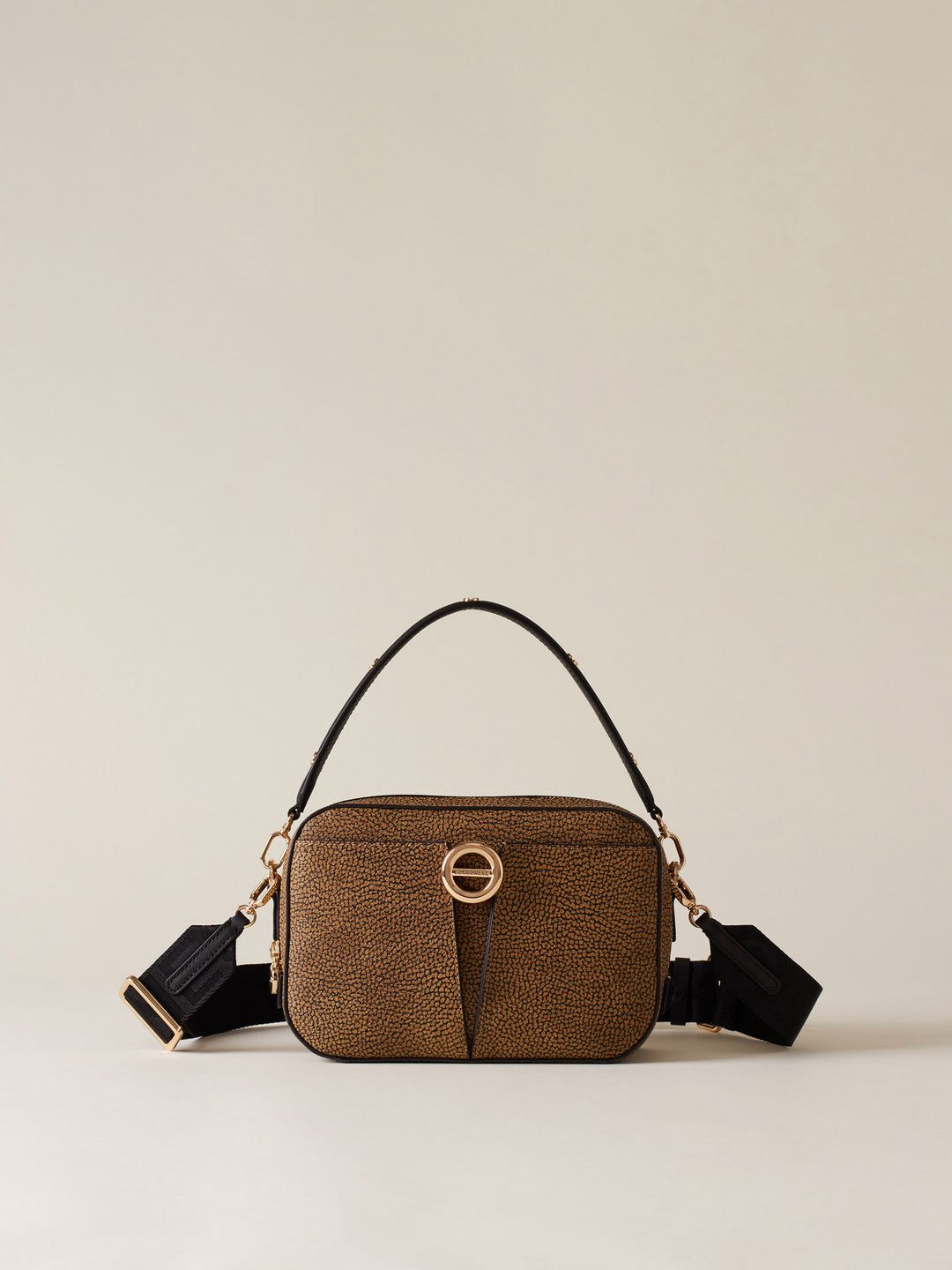 BORBONESE TULIP BORSA CAMERA CASE TRACOLLA DI TELA RIVESTITA OP