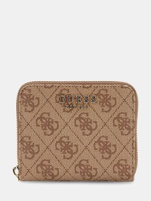 Guess Mini portafoglio Laurel 4G logo Latte Guess Mini portafoglio Laurel 4G logo Latte