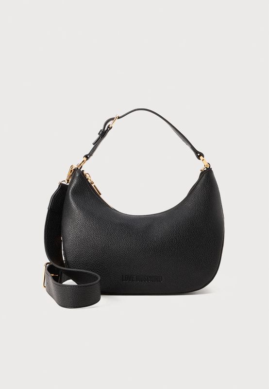 Love Moschino Borsa mezza luna a tracolla Black Gold