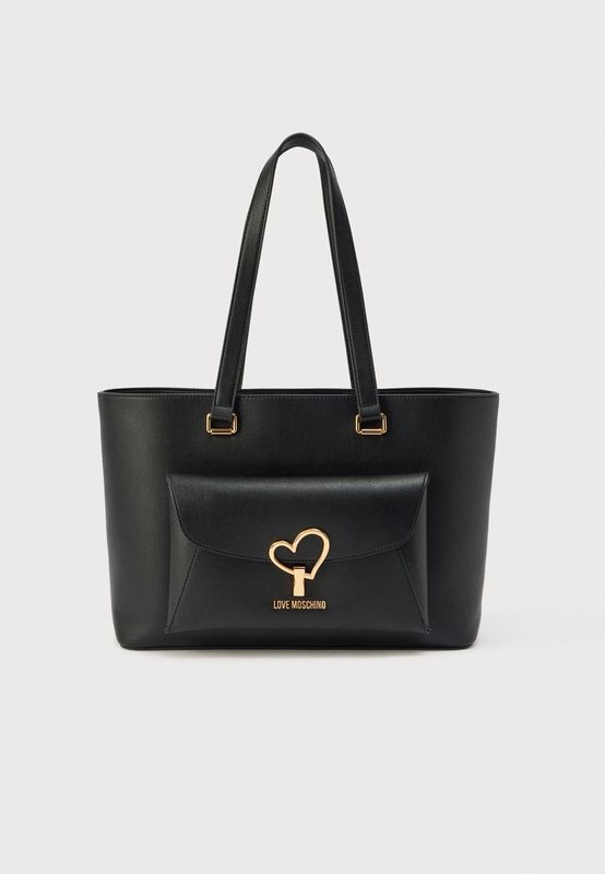 Love Moschino Shopper cuore Gold Black