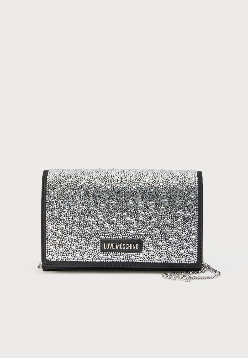 Love Moschino borsa gioiello con catena Black Silver Love Moschino borsa gioiello con catena Black Silver