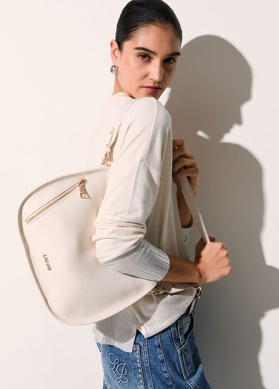 Borsa Liu Jo hobo media con zip Panna Borsa Liu Jo hobo media con zip Panna