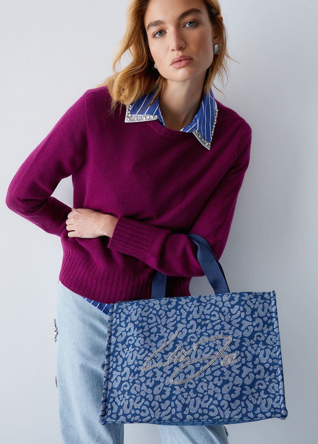 Borsa Liu Jo Tote bag grande in denim animalier Borsa Liu Jo Tote bag grande in denim animalier