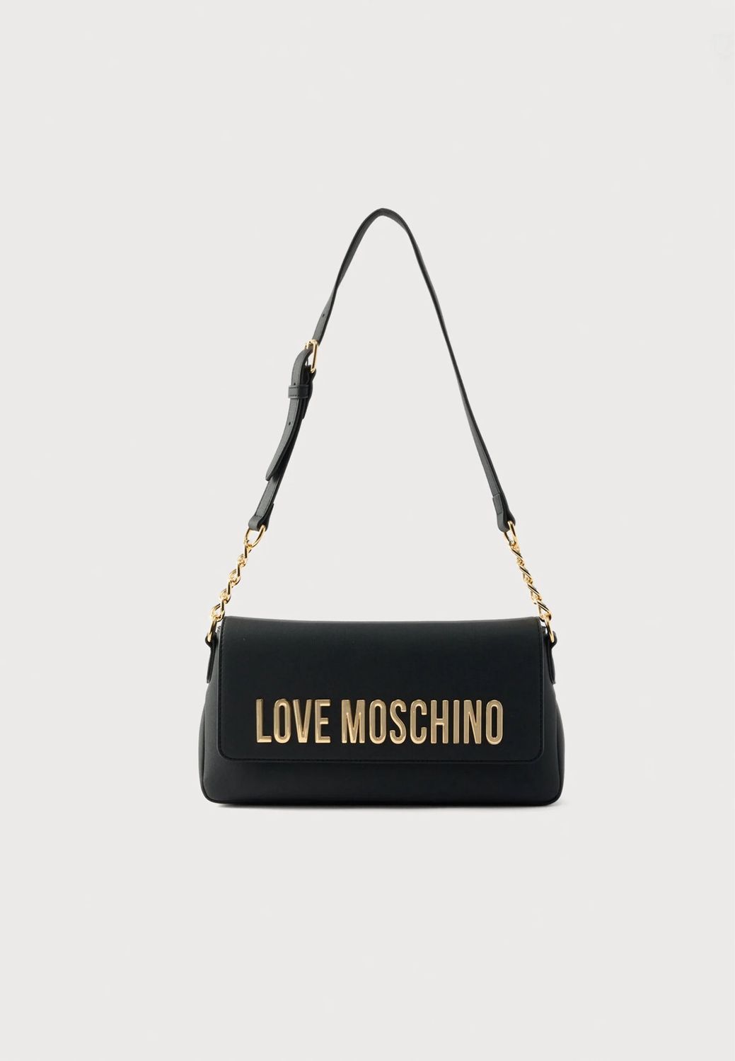 Love Moschino borsa sotto spalla Lettering black gold