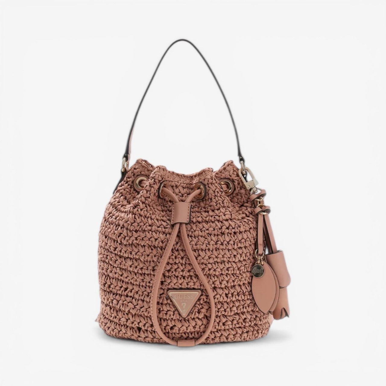 Borsa Guess Ofelia a secchiello coral pink