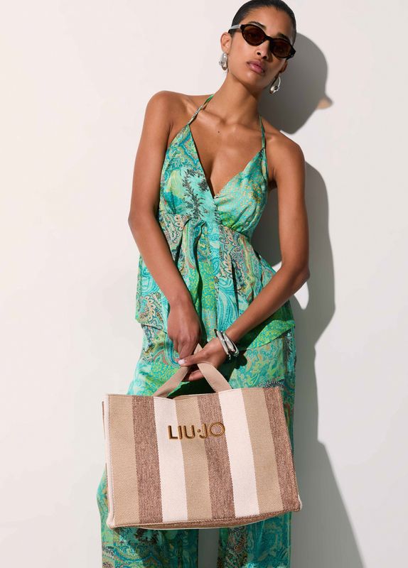 Borsa Liu Jo Tote bag grande a righe