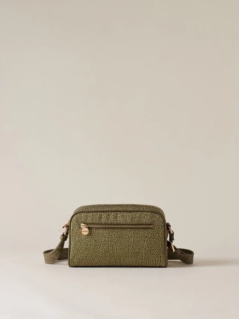 BORBONESE CAMERA CASE ECO LINE SMALL Tracolla di nylon Op Olive