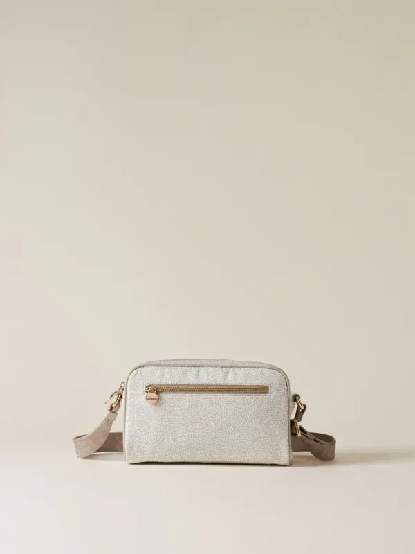 BORBONESE CAMERA CASE ECO LINE SMALL Tracolla di nylon Op White/Cotton BORBONESE CAMERA CASE ECO LINE SMALL Tracolla di nylon Op White/Cotton
