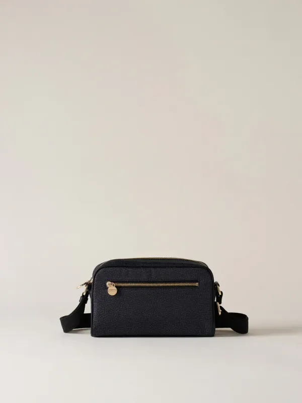 BORBONESE CAMERA CASE ECO LINE SMALL Tracolla di nylon Op Dark Black BORBONESE CAMERA CASE ECO LINE SMALL Tracolla di nylon Op Dark Black