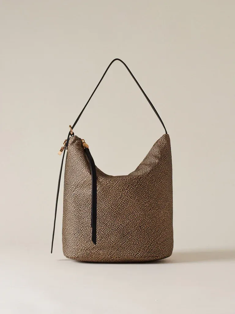 Borsa Borbonese Secchiello Op Natural/Black
