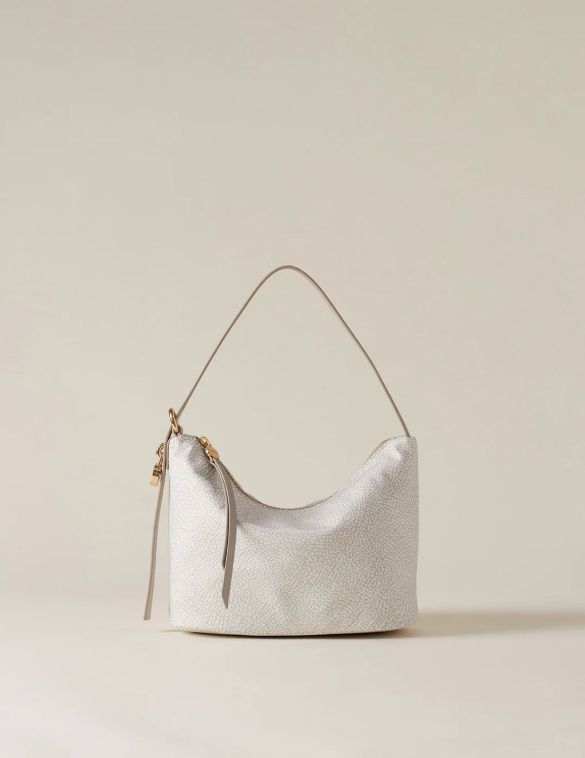 Borsa Borbonese Secchiello Small Op White Cotton