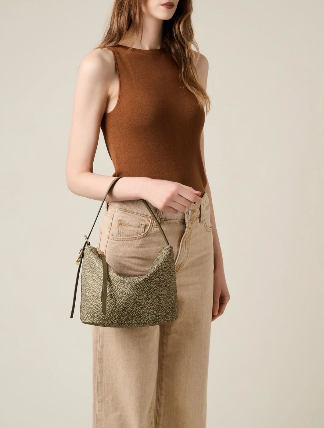 Borsa Borbonese Secchiello Small Op Olive