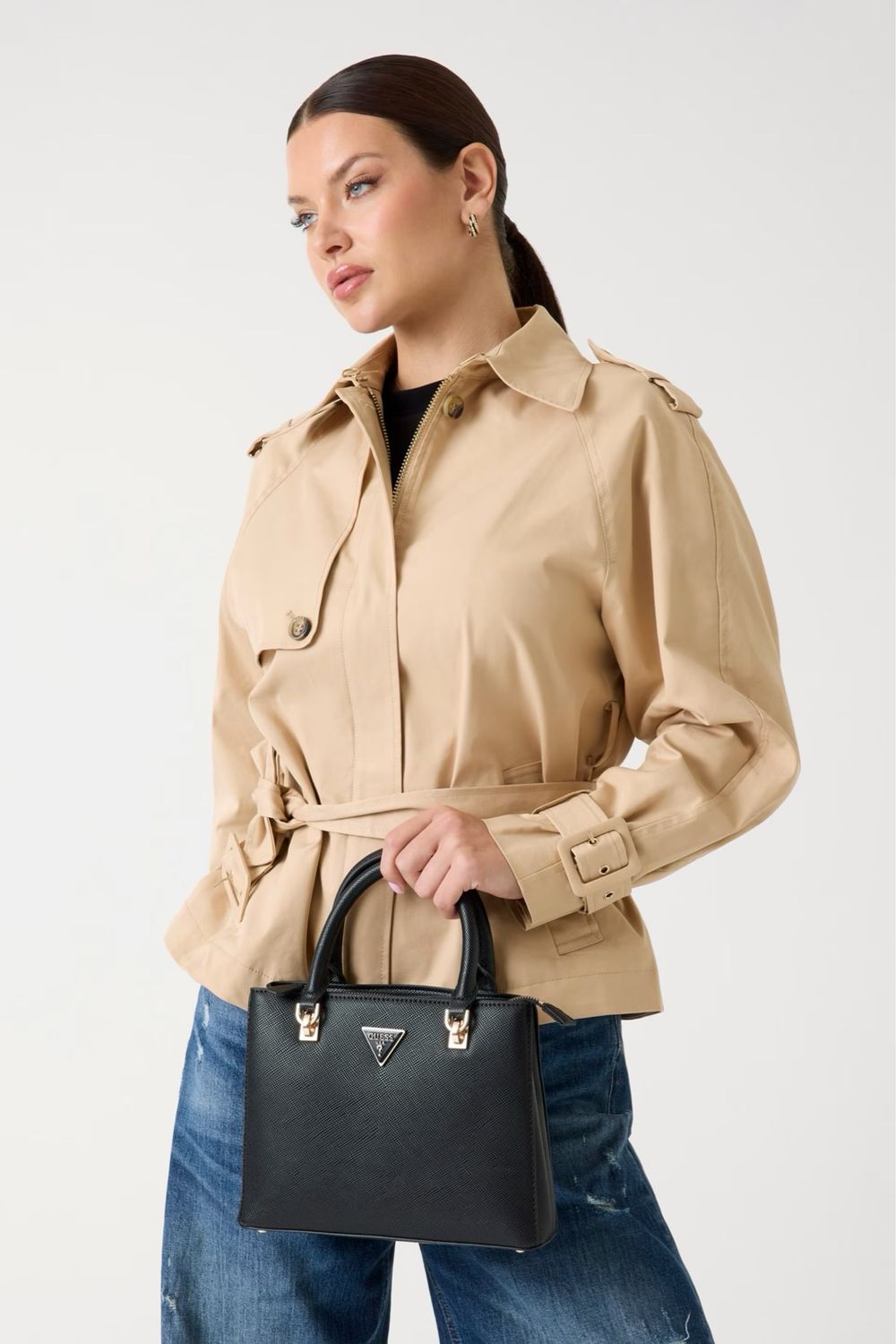 Borsa a mano Guess Noelle saffiano