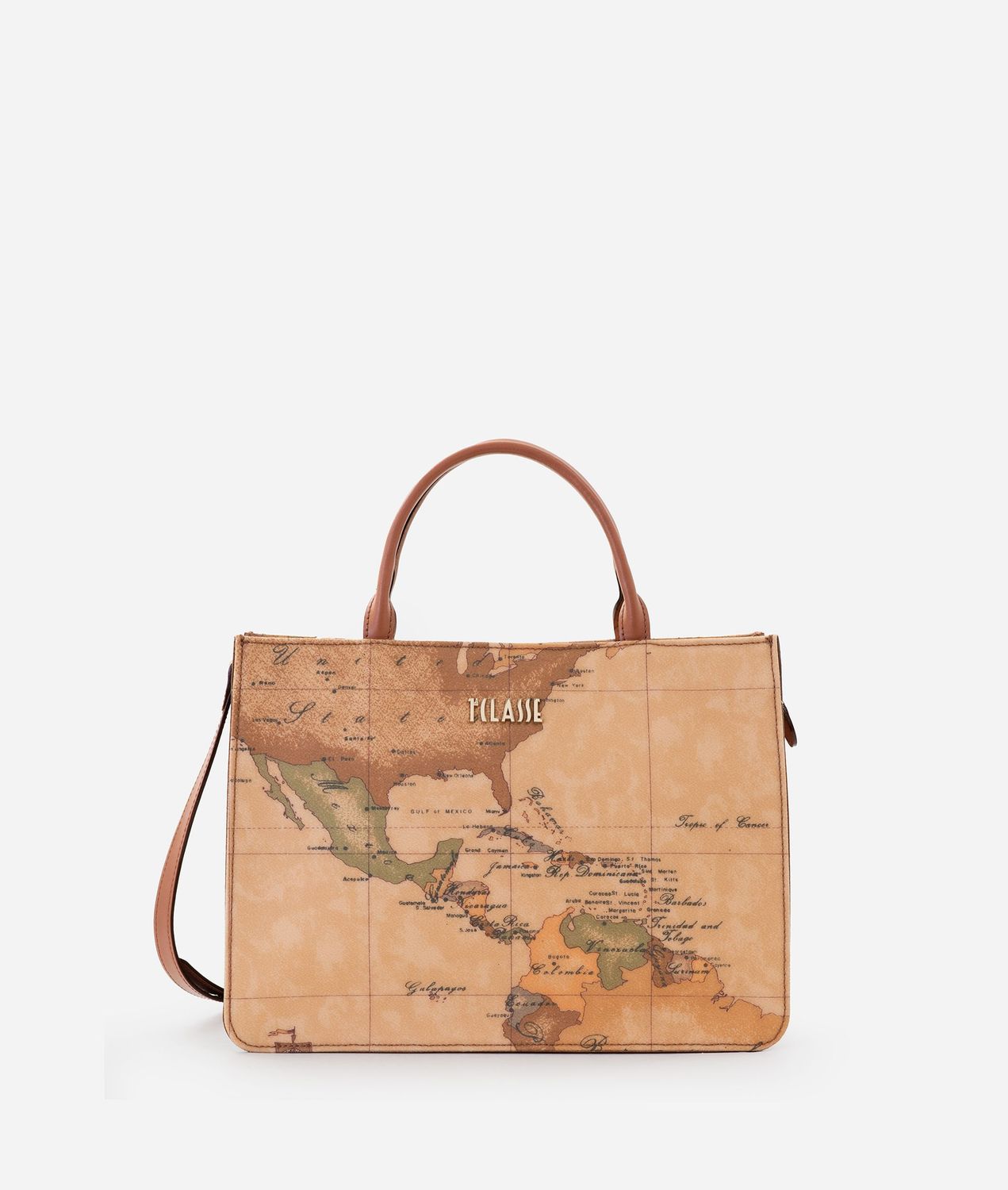 Borsa Alviero Martini 1 Classe in geo Classic borsa a mano con fianchi in pelle