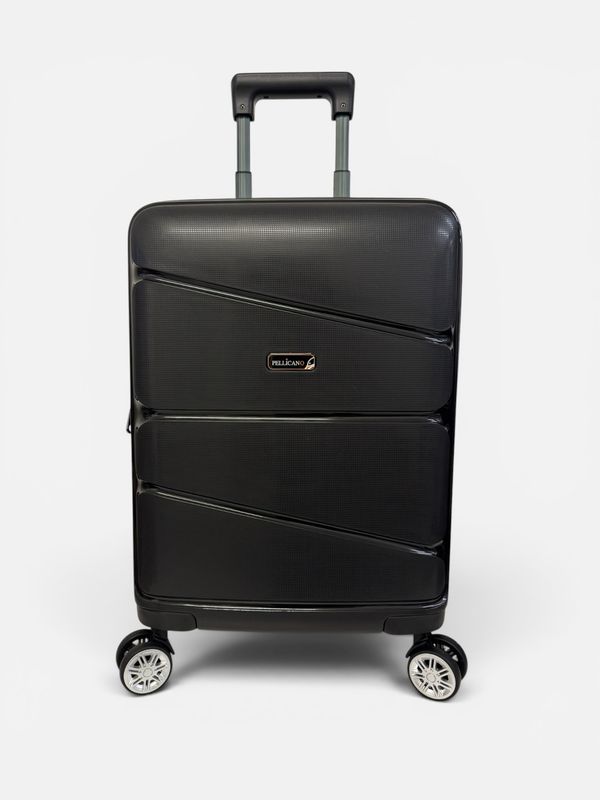 New Pop Pellicano Trolley Bagaglio a Mano 4 ruote Espandibile Ultra Flex Nero New Pop Pellicano Trolley Bagaglio a Mano 4 ruote Espandibile Ultra Flex Nero