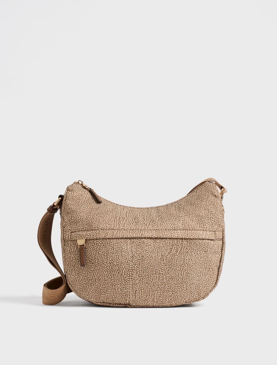 Borbonese B-Club Luna bag Middle Beige/Marrone Borbonese B-Club Luna bag Middle Beige/Marrone