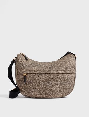 Borbonese B-Club Luna bag Medium OP Naturale/Nero