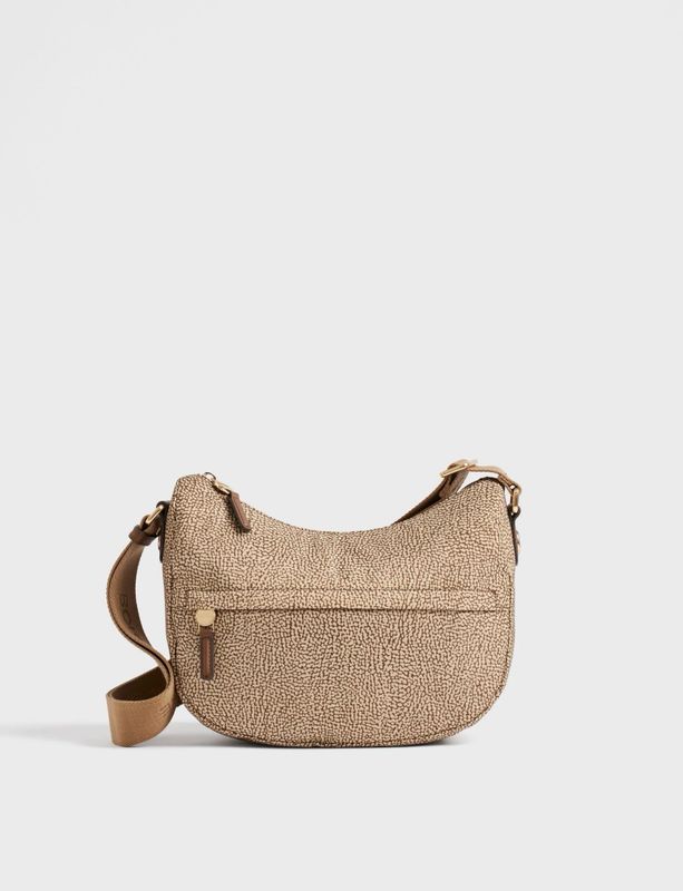 Borbonese B-Club Luna bag Small Beige/Brown Borbonese B-Club Luna bag Small Beige/Brown