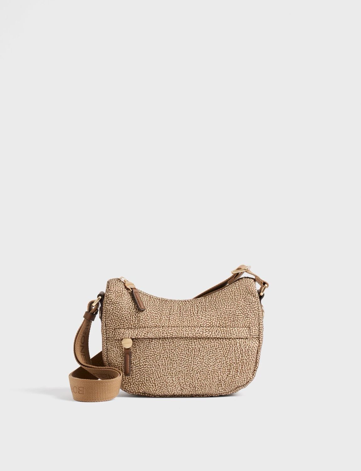 Borbonese B-Club Luna bag Mini Beige/Brown Borbonese B-Club Luna bag Mini Beige/Brown