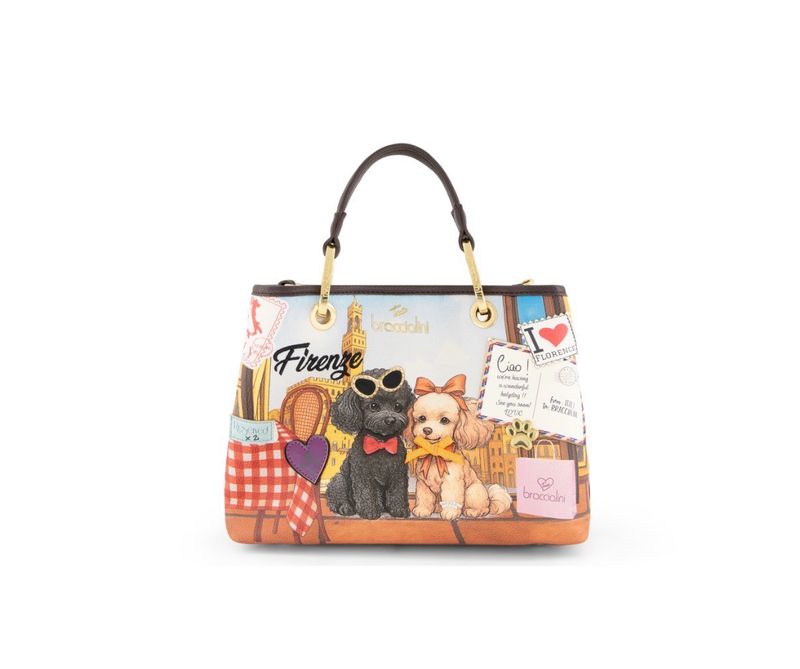 Borsa Braccialini Cartoline Firenze