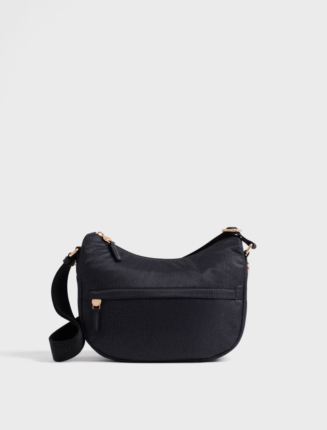 Borbonese B-Club Luna bag Small Dark Black Borbonese B-Club Luna bag Small Dark Black