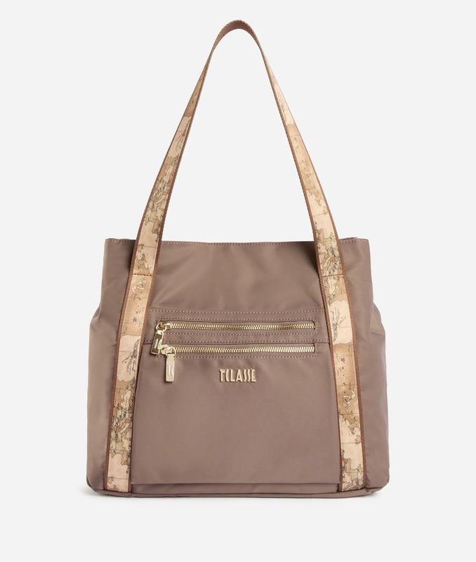 Alviero Martini Prima Classe Shopping in Nylon Roccia Alviero Martini Prima Classe Shopping in Nylon Roccia