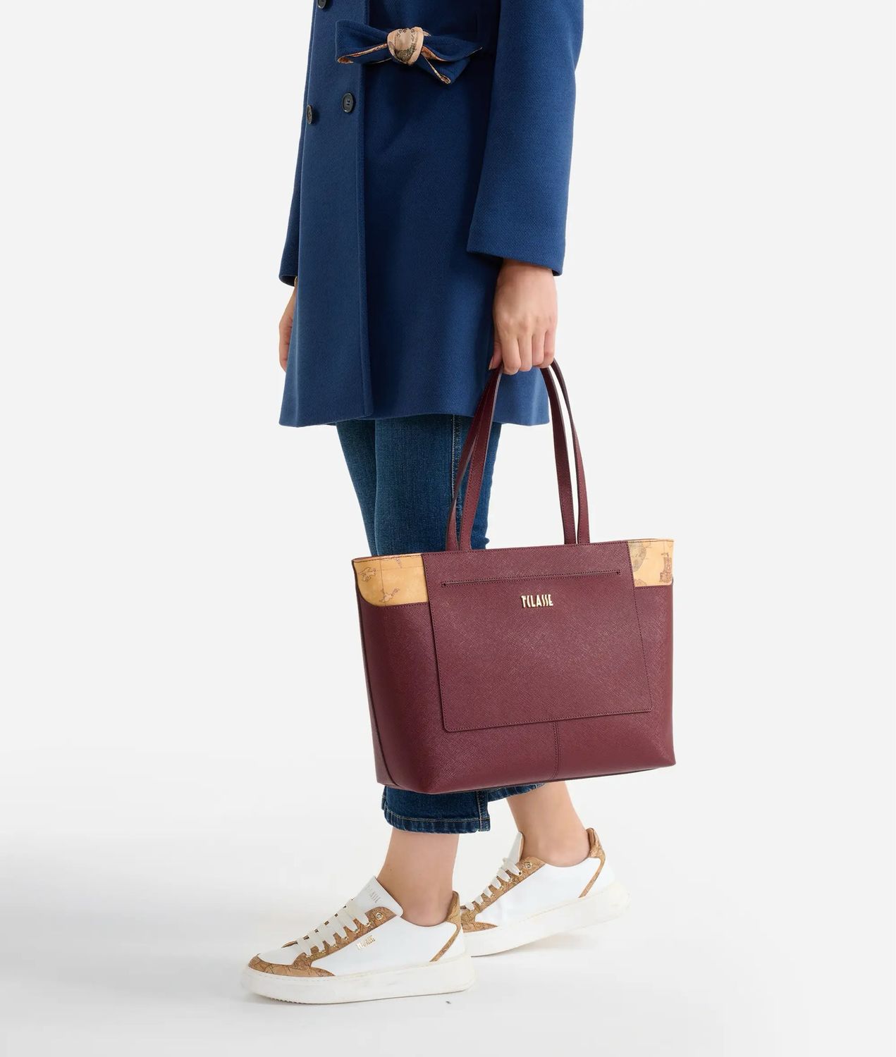 Alviero Martini Prima Classe shopping grande West City burgundy Alviero Martini Prima Classe shopping grande West City burgundy